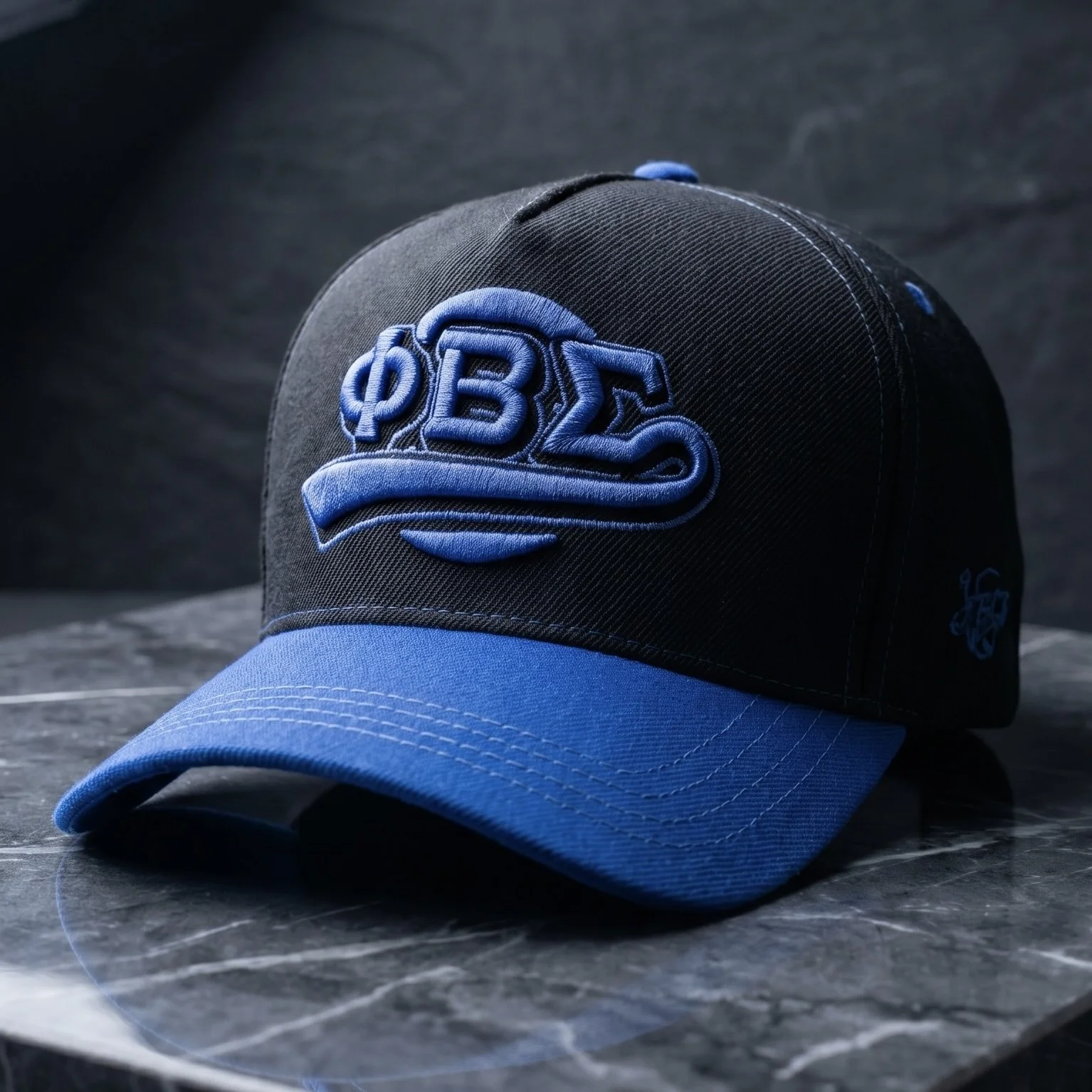 ΦΒΣ Black Baseball Snapback Hat
