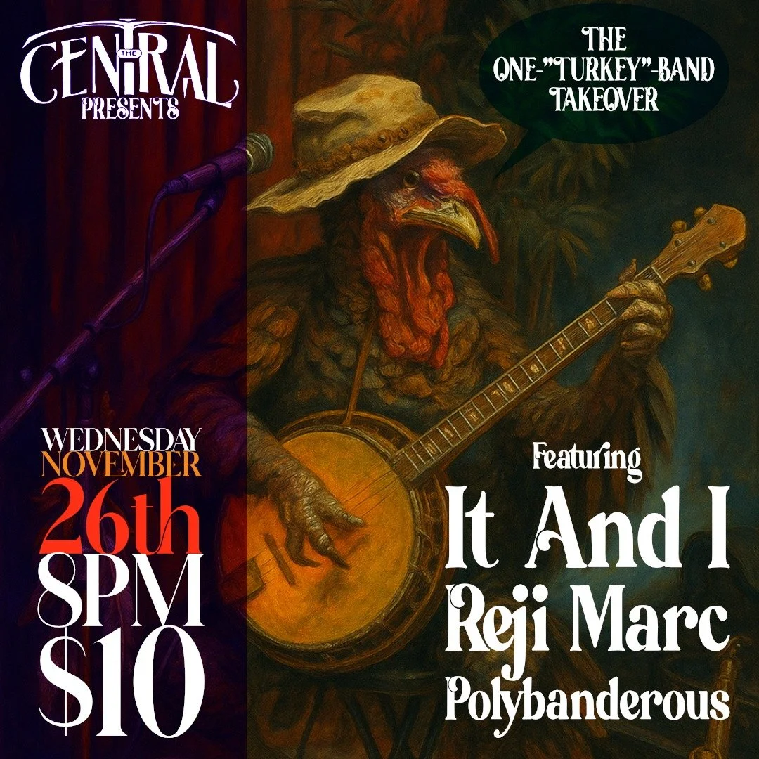 Engorge yourself on a cornucopia of noise this November 🍂🎶 with @ebsrmusic, @id_a.n.d_ego, @rejimarc, @fastnasties, and yours truly (aka "this dumbass").
Catch us at hallowed halls like @centralsaloon, @thetripledoor, and @mcfilers. Full