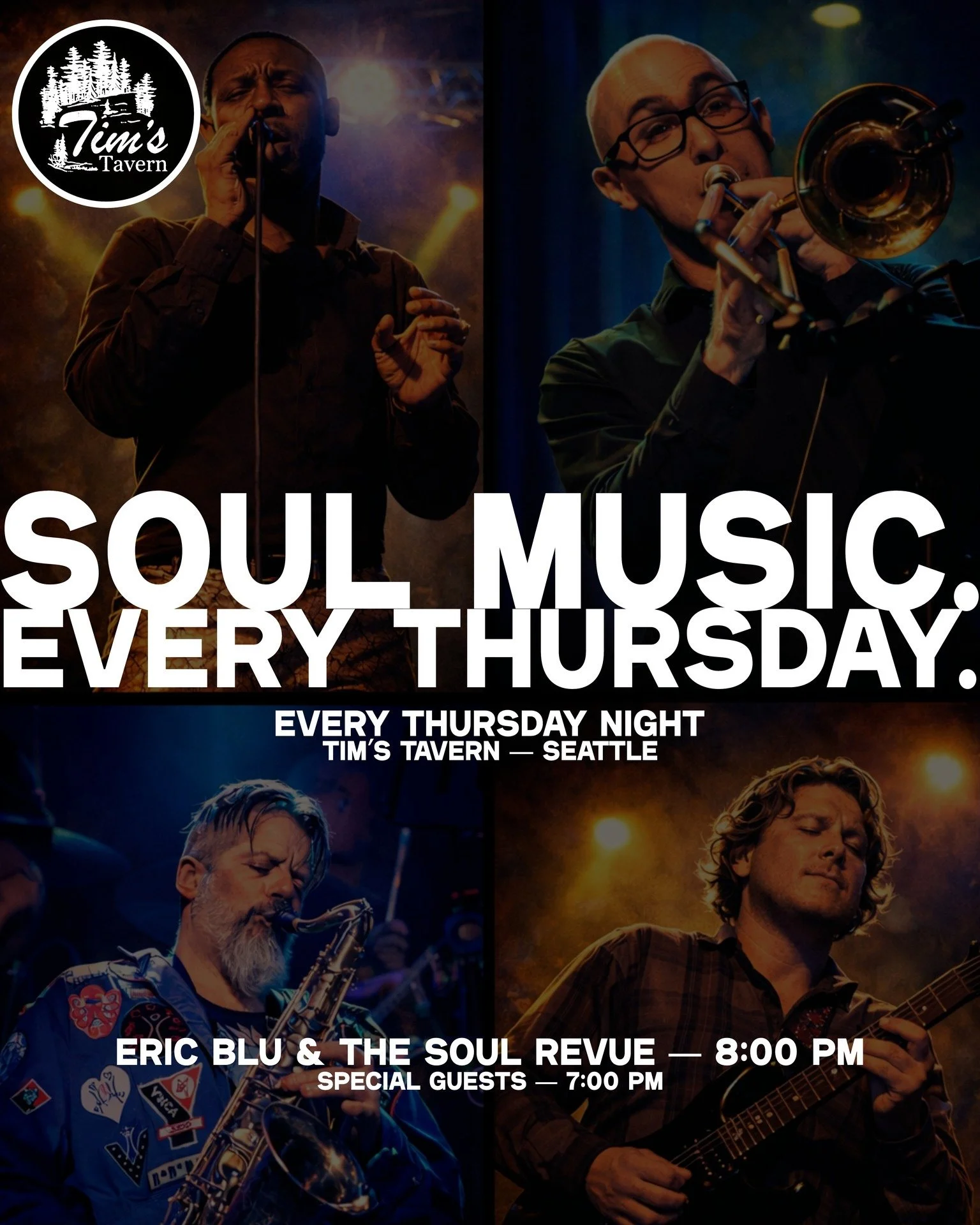 Huge thanks to Morgan Henley Presents (#MHPhotography) for these killer shots &mdash; they helped me put together a new poster announcing that @ebsrmusic is now the house band at @timstavernseattle, every Thursday night through March (except 4th Thur