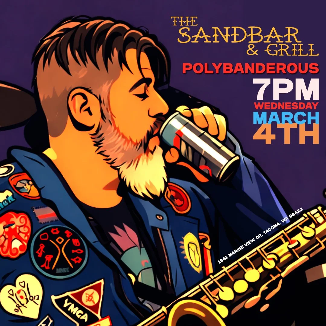 Crikey. I&rsquo;ve gone and booked myself a Wednesday night at @the_sandbarandgrill in Tacoma.

7pm.

Original songs. Layered vocals. Guitar. Saxophone. Questionable life choices.

Saunter in. Saddle up. I&rsquo;ll croon and blow&hellip; out of the s