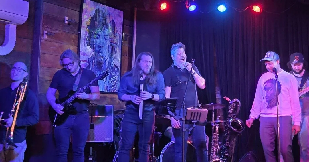 Not sure if this caught me mid-sneeze or mid-glory, but asking AI to turn it into an illustration settled the debate with the most ridiculous result possible, what kind of sax is that?! Reminder that we're back at @timstavernseattle in Burien this Th