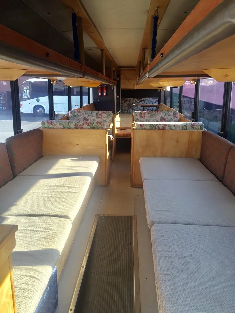 Interior Merry Green Marvel Bus
