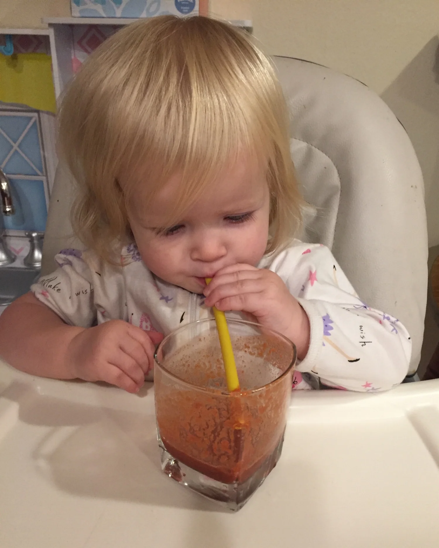 Alana, 1 years old, couldn’t get enough! I actually had to make a second shake to satisfy her!