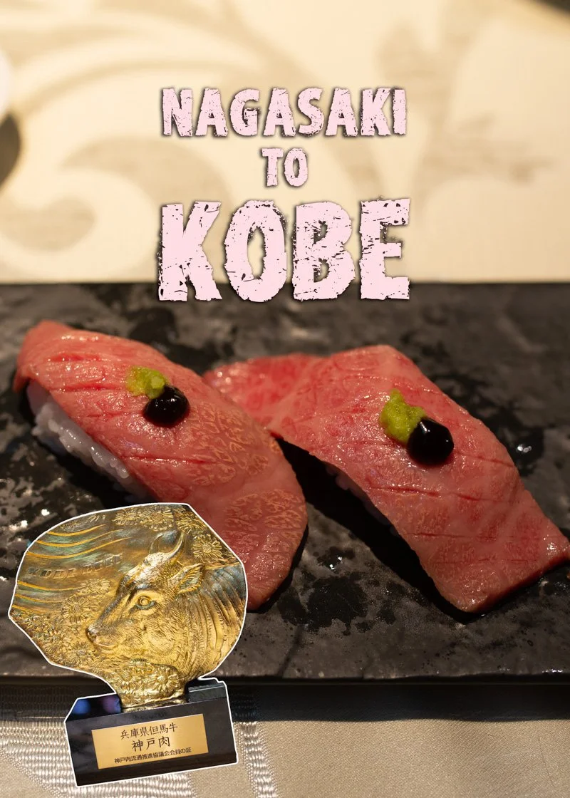 Nagasaki to Kobe - our longest day's drive - 11 hours, but some of the world's best Kobe beef at the end of it