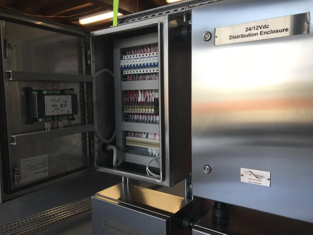 Custom 24/12vdc Power Distribution Enclosure - designed and built by AC Change, Wangara WA