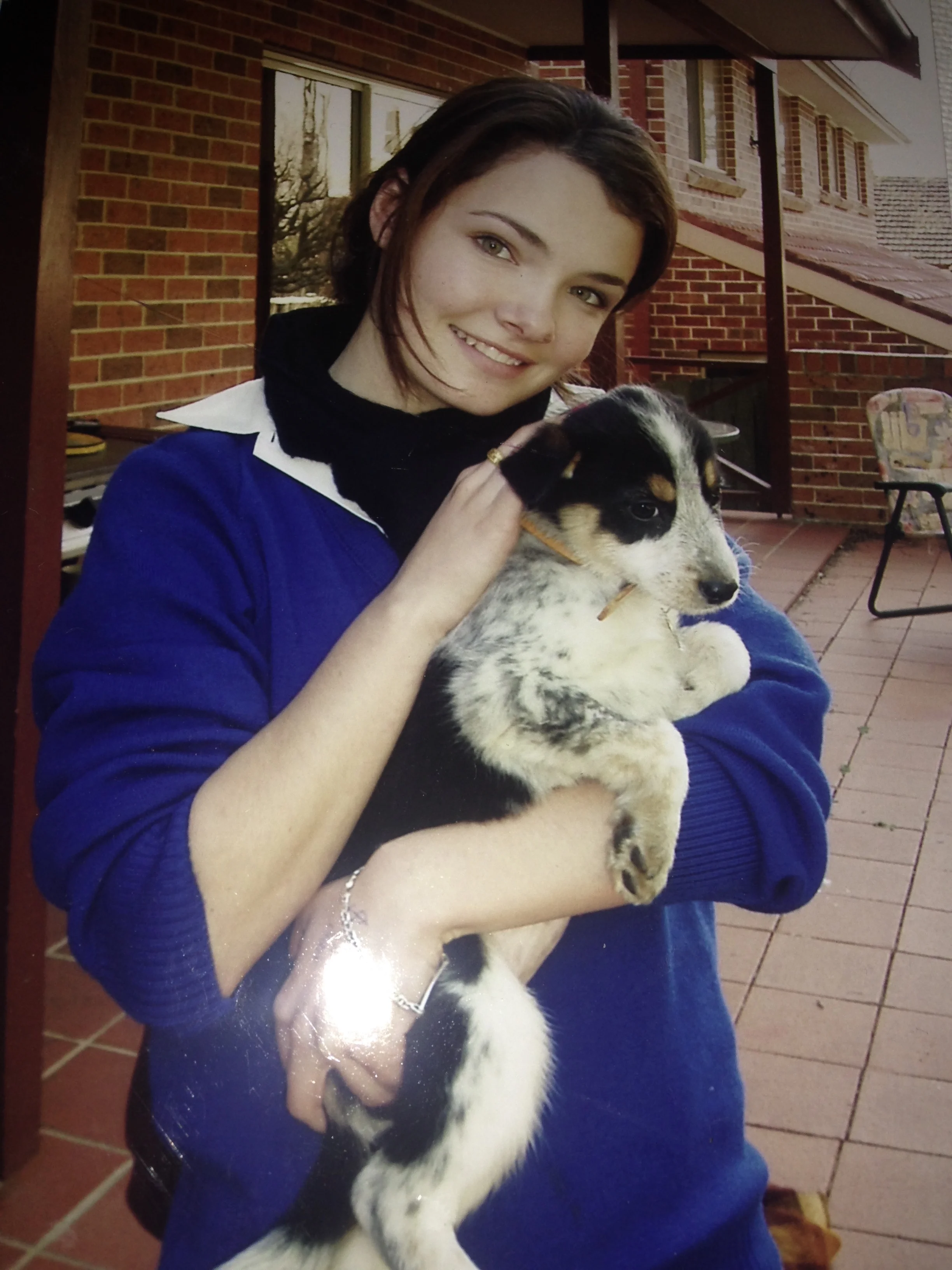 Roxy with me, the day she joined our family. See? Cute, huh?