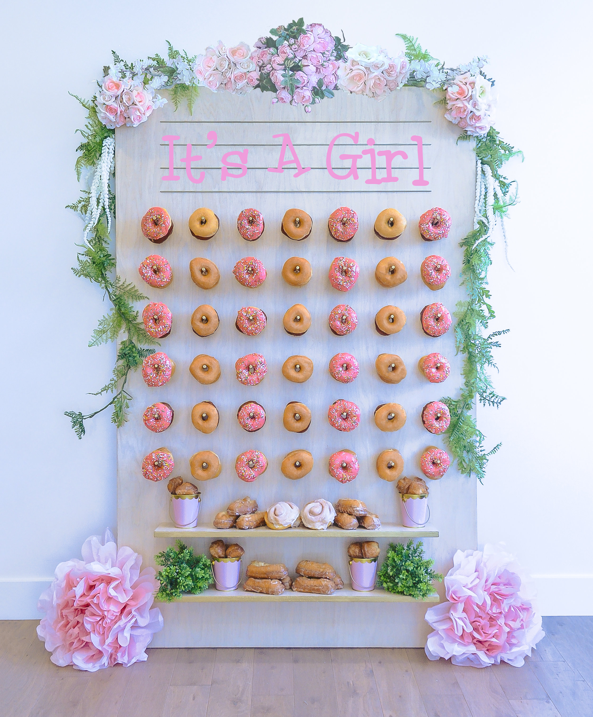 It's a Girl-- Baby Shower Donut Wall || Primo's Donuts Los Angeles