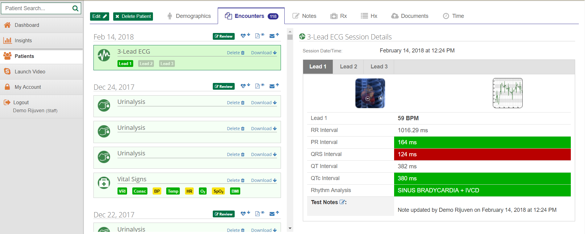  Patient Dashboard and Encounters