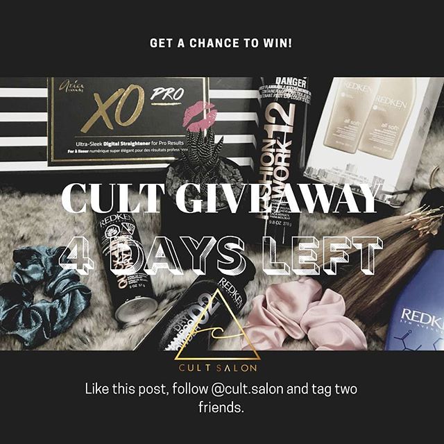 4 DAYS LEFT! Tag! Tag! Tag! Increase your chances of winning ‼ Enter NOW 💕
 #giveaway #contest #cultsalon #freebies #free #win #deal #contestalert #freestuff #vancouver #vancity #yvr #vancitybuzz #vancouverisawesome #vancityhype #vancouverbc #igersv