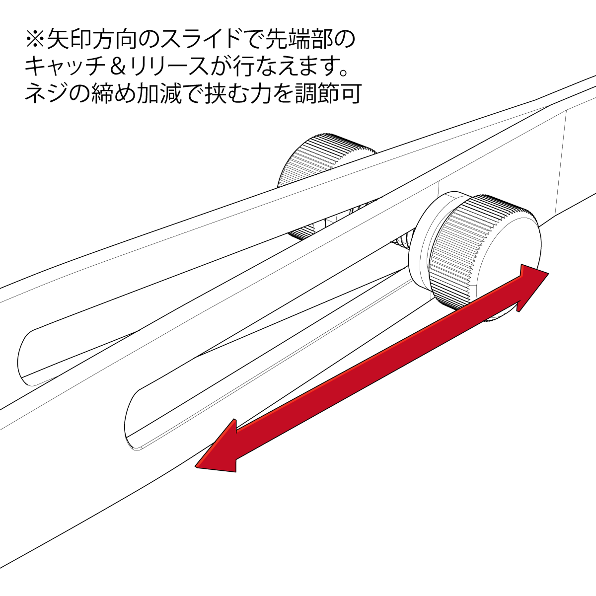 HIQ Parts, DC Lock Tweezers Vine Neck
