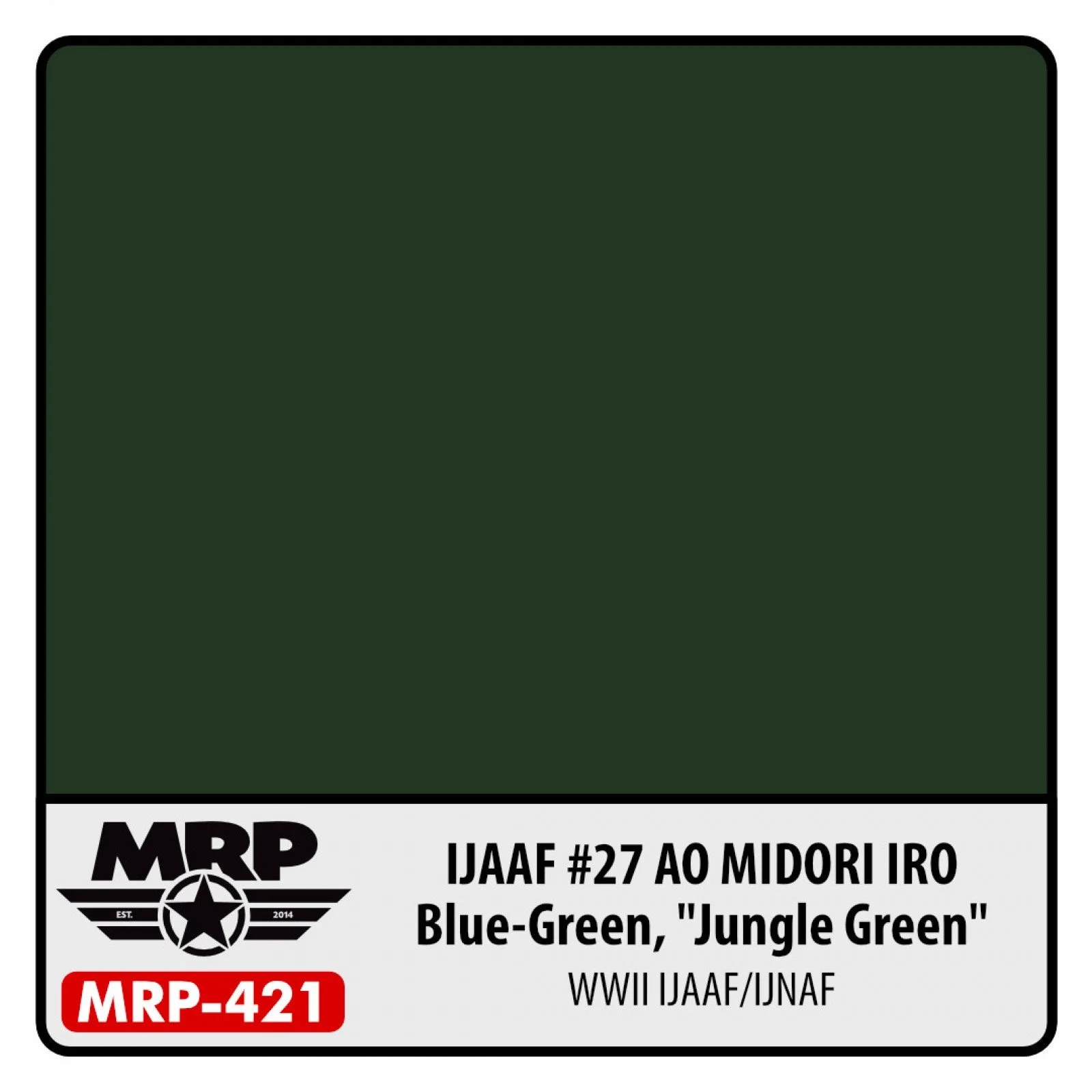 MRP-421 IJAAF #27 Ao Midori IRO (Blue Green, "Jungle Green")