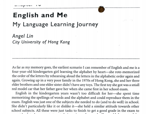 Angel Lin, "English and Me: My Language Learning Journey"