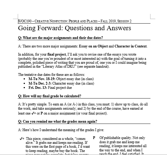 WOC190 - Going Forward