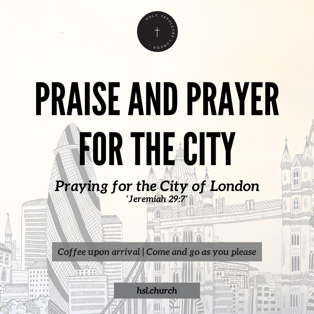 We will be embarking on mornings of 'Praise and Prayer for the City'. Our sessions will be taking place every first Tuesday morning of every month, from 7:45 - 8:30 am. Coffee will be served upon arrival. We would love for you to join us as we interc