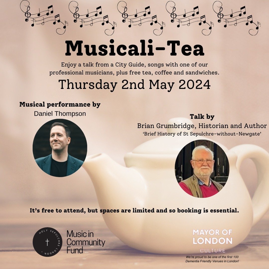 Musicali-Tea, our community cafe event will be taking place this Thursday at 12 pm; with a musical performance from Daniel Thompson (@danjth), and a talk by Brian Grumbridge; the researcher and author of our publication, 'Sepulchre, the True Story'. 