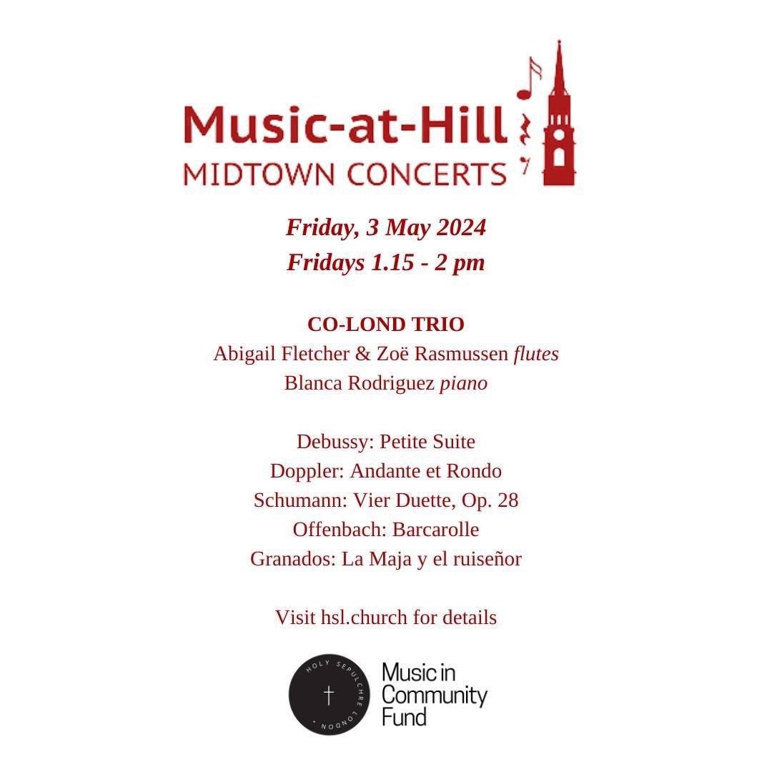 Music at Hill is taking place tomorrow at 1.15 pm. The performance will be followed by refreshments at the end and a chance to socialise with fellow attendees. For more information, be sure to visit hsl.church. 

#MusicAtHill #MusicPerformance #HolyS