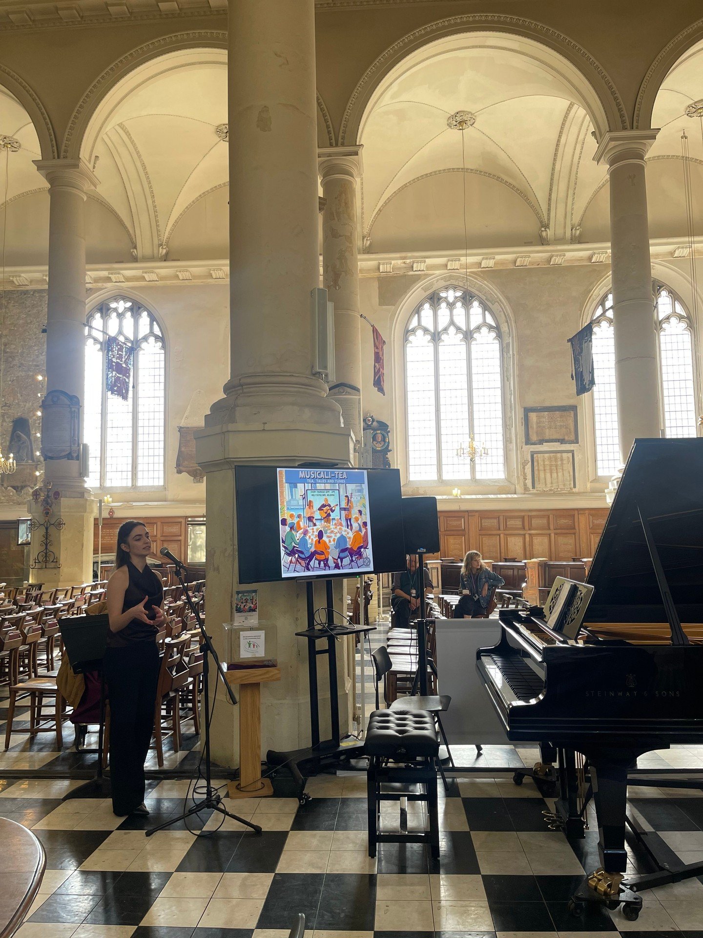 An amazing rendition from Andra Bacila (pianist) followed by an fantastic talk from Richard Smart (Blue Badge - London and Green badge - City of London guide) all part of our weekly Musicali-Tea events of Tea, Tales and Tunes every Thursday #Musicali