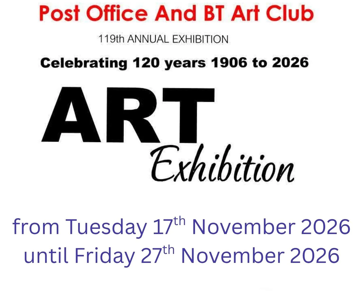 The Post Office and BT Art Club Exhibition