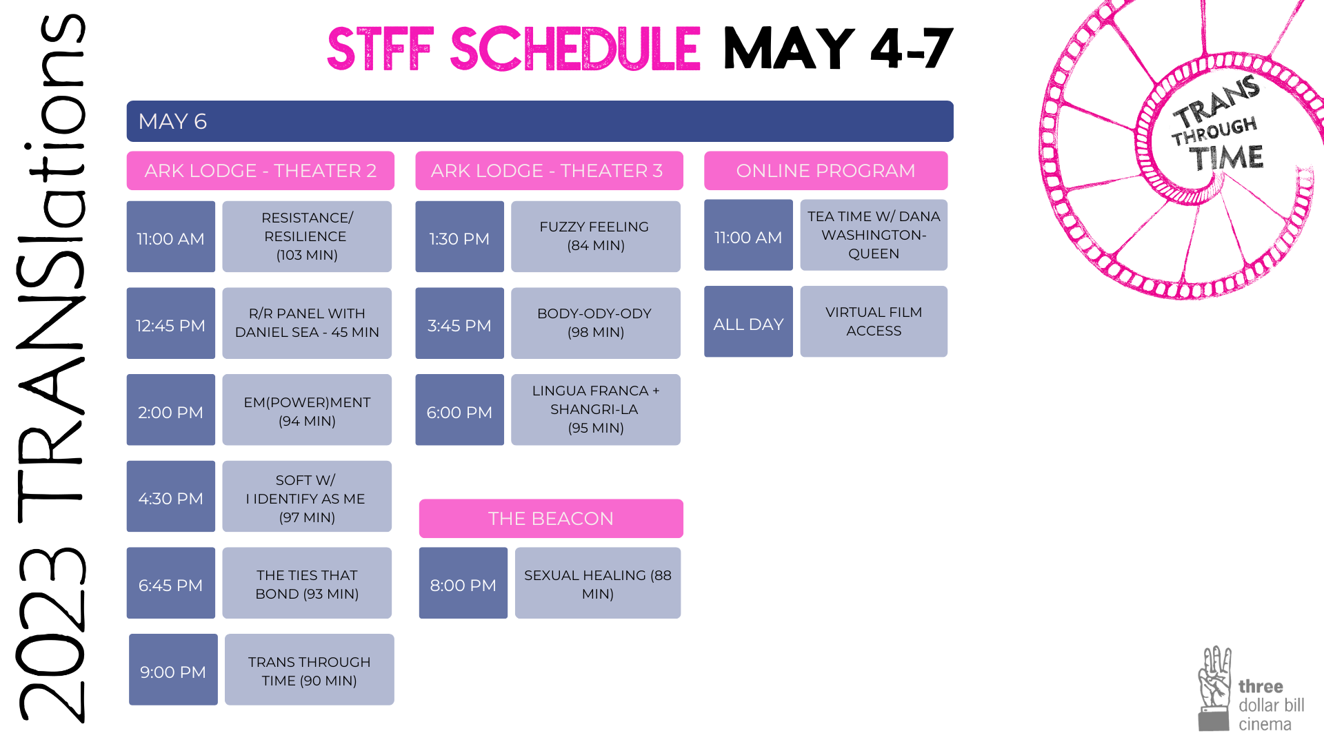 STFF SCHEDULE MAY 6