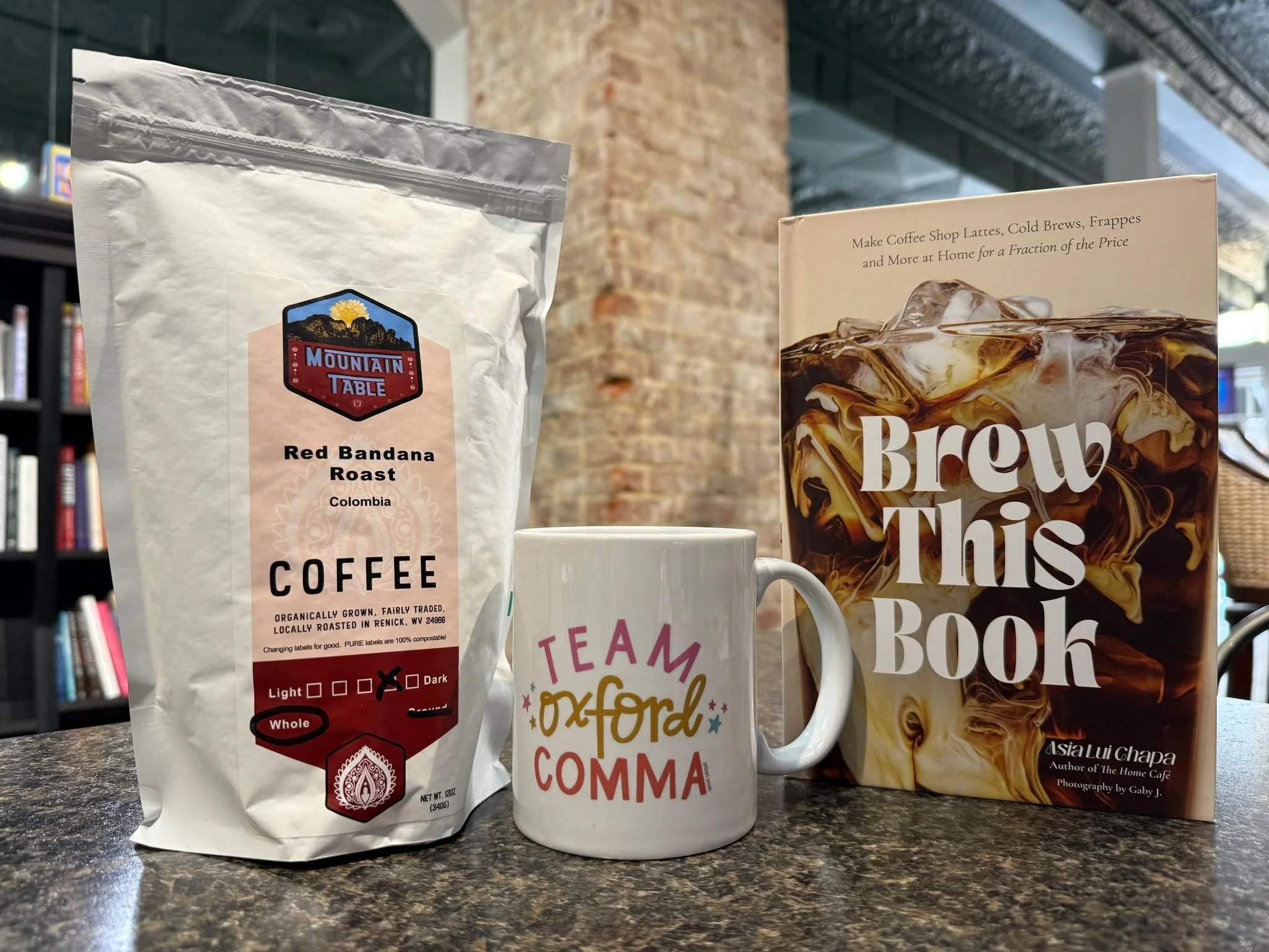 Make your favorite drinks in the comfort of your own home with inspiration from Brew This Book, locally roasted coffee beans from Mountain Table, and a conversation starting mug from Pippi Post. 

Did we mention, that we sell all three?☕
