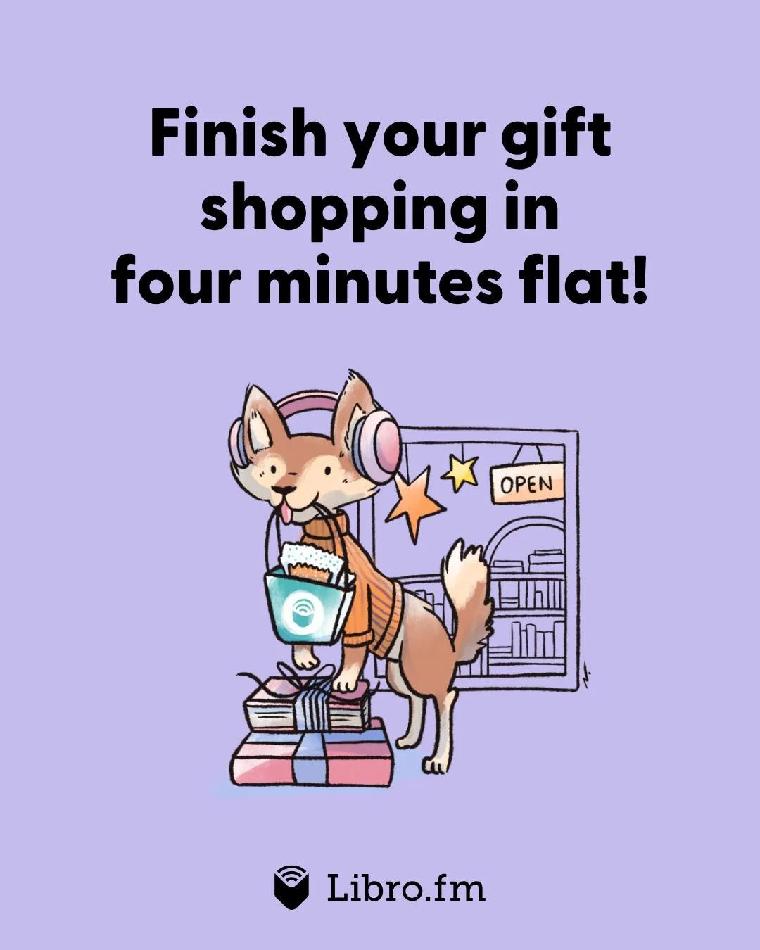 Forget someone on your list? Gift Libro.fm audiobook credits instantly to anyone in the world and support us at the same time. No shipping, no stress.
