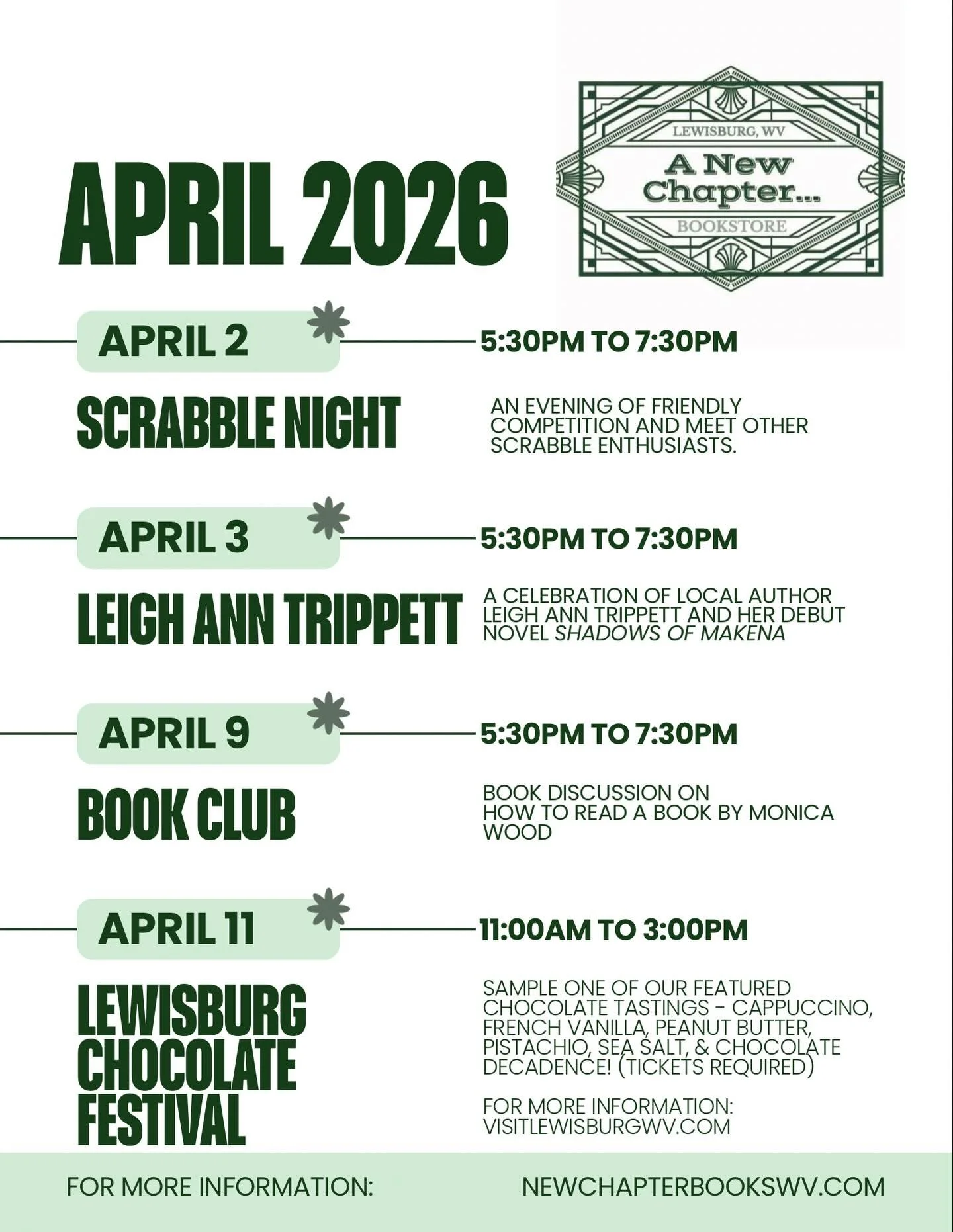 Spring has officially sprung and so has our April event calendar 🌷