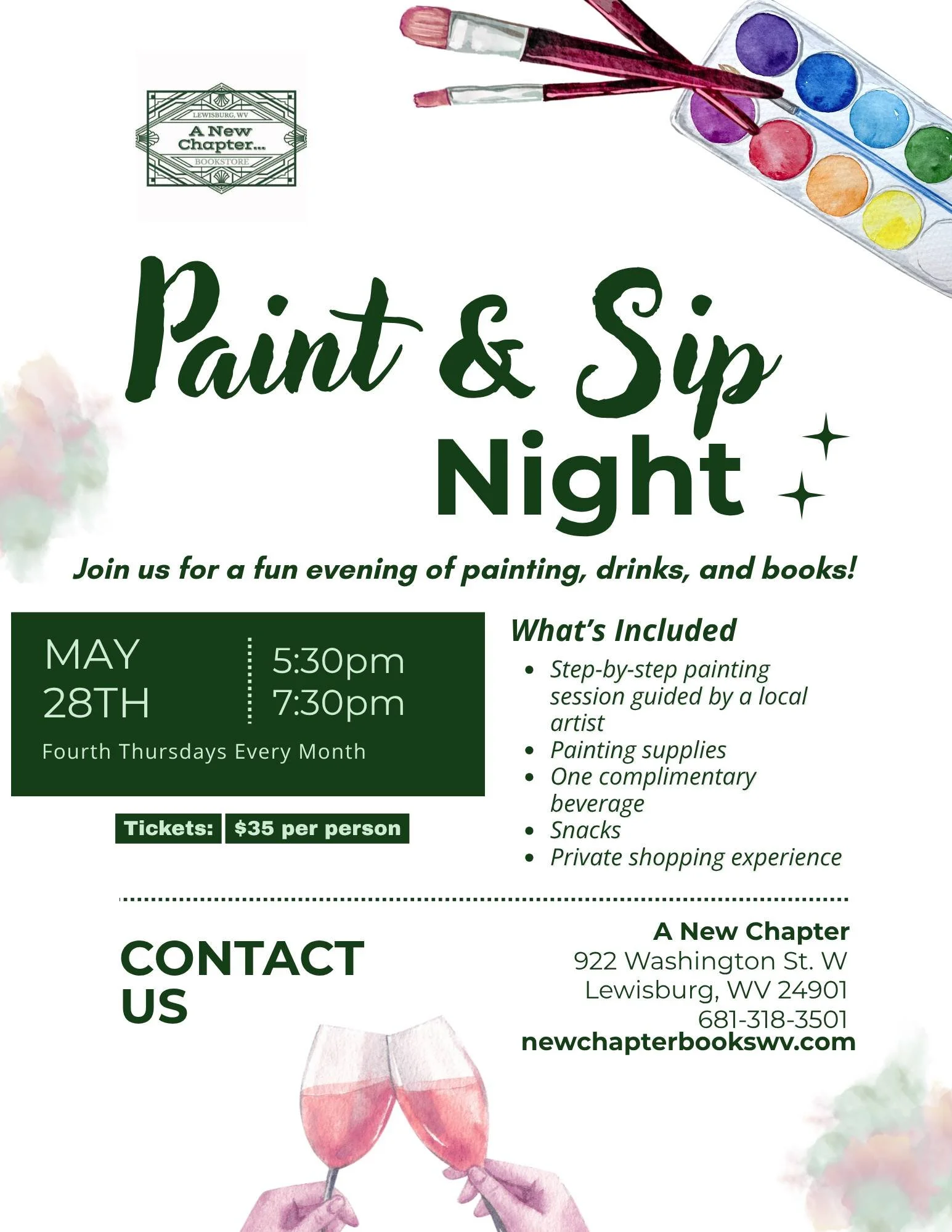 Come get creative with us and shop after hours 🎨🍷