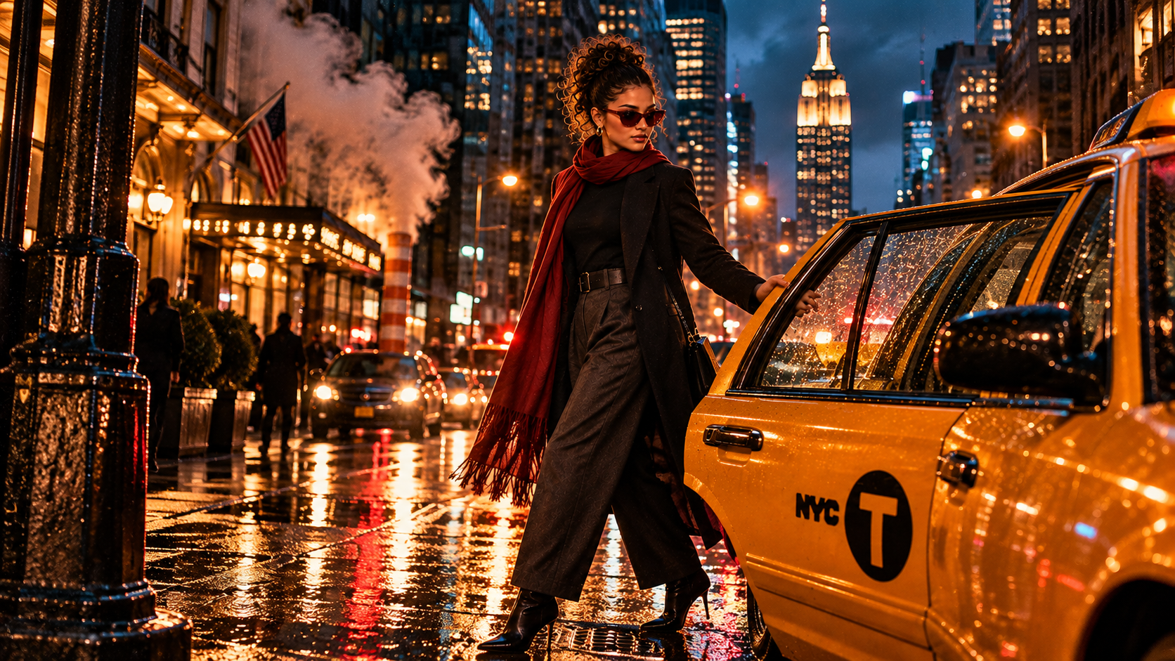 Midnight Taxi by the Empire State Building.png