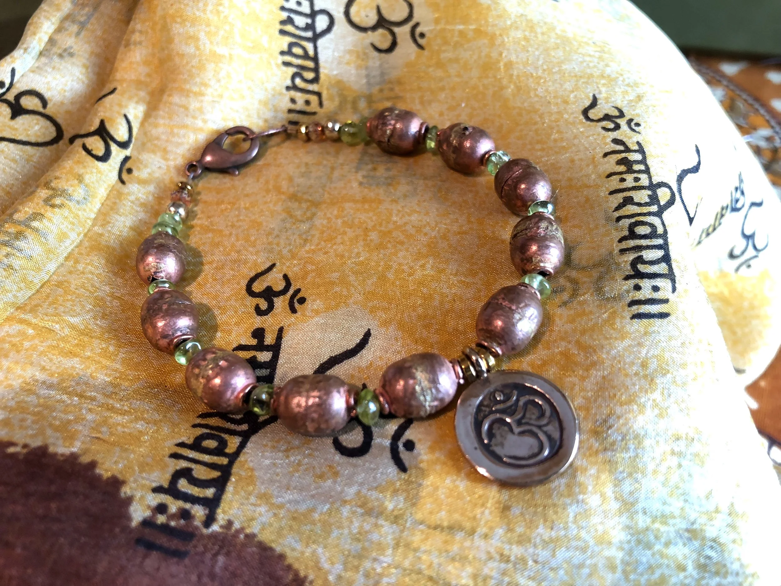Bronze & Peridot OM Bracelet