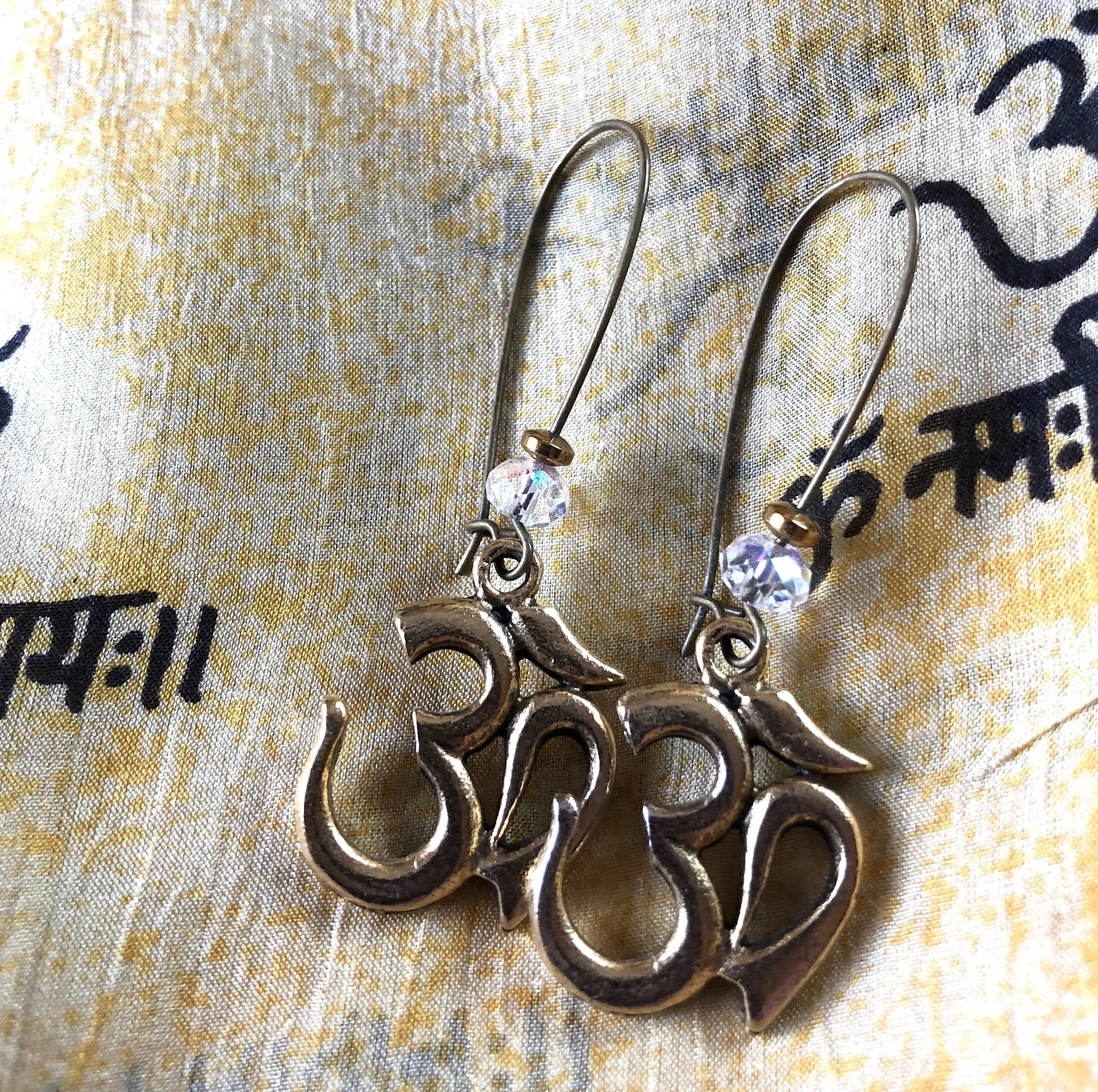 Bronze OM Earrings