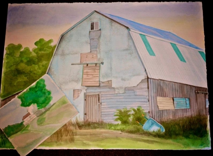 Family Farm commission (watercolour)