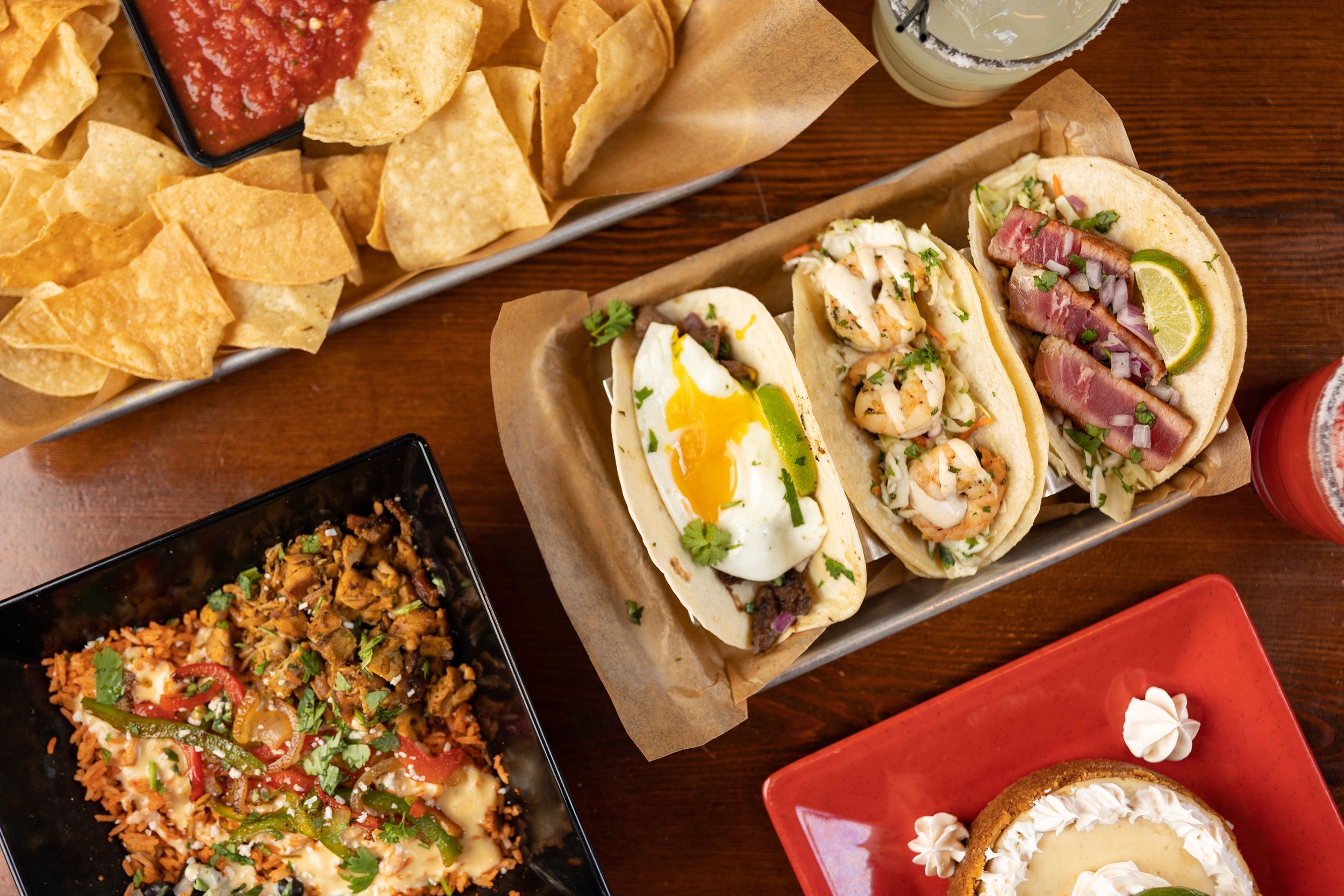  Tacos + Tequila + BBQ   Now serving all your favorites from our sister restaurant, The Garage!    Order Now!  