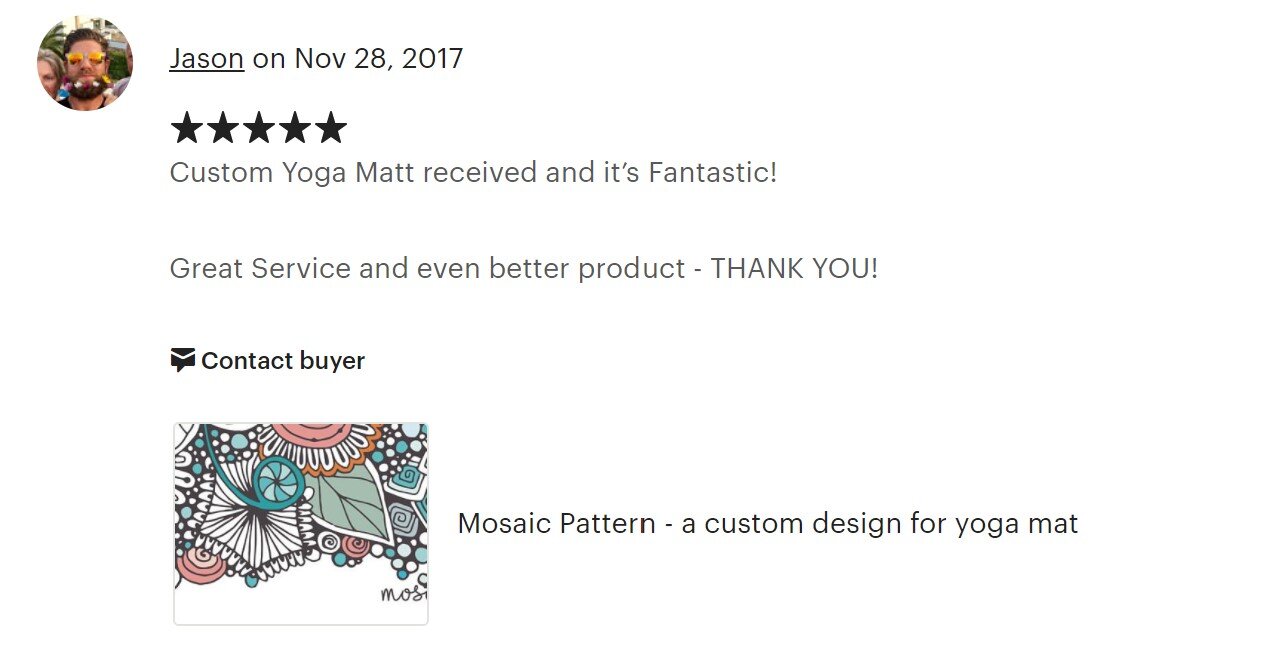 Custom Yoga Mat by ilaStrate Customer Review