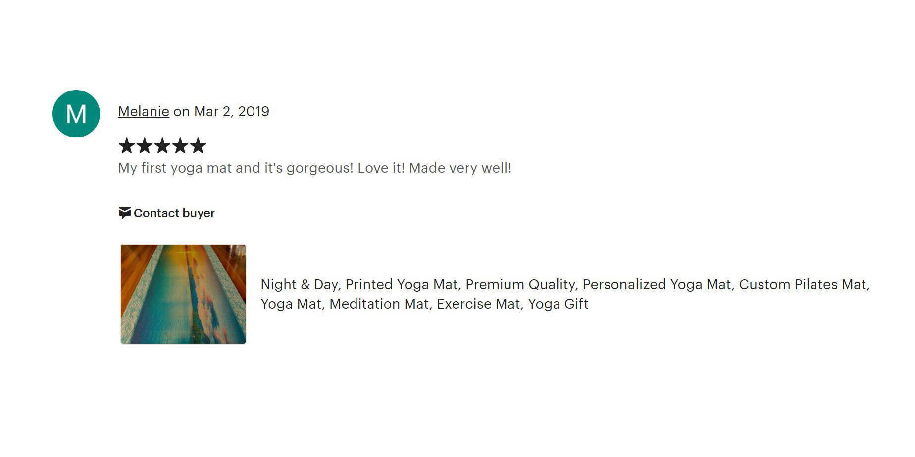 Night & Day Yoga Mat Customer Review