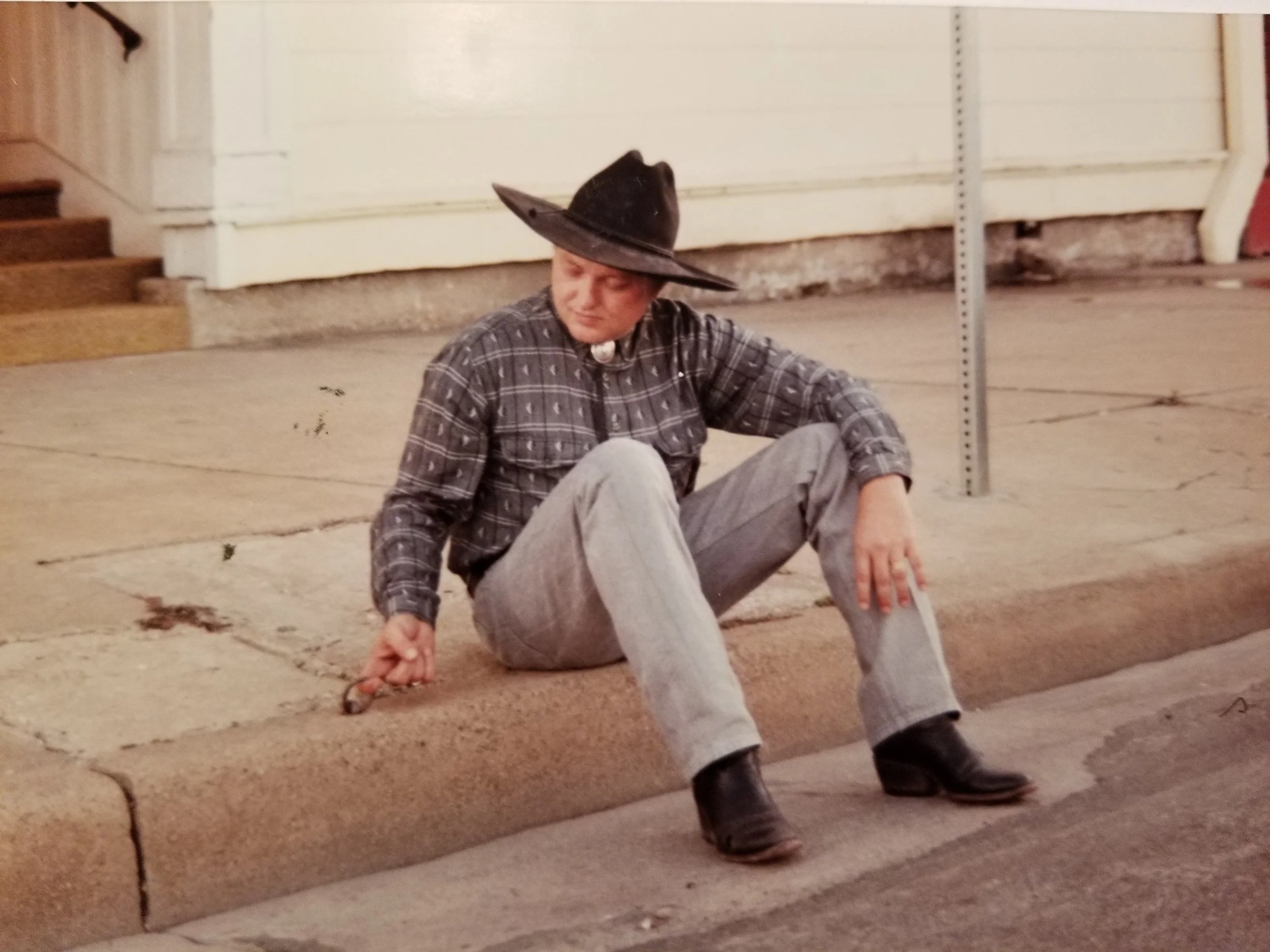 Ranger Randell reflects on the Hall’s history, including this hitching ring that was in the sidewalk for decades.