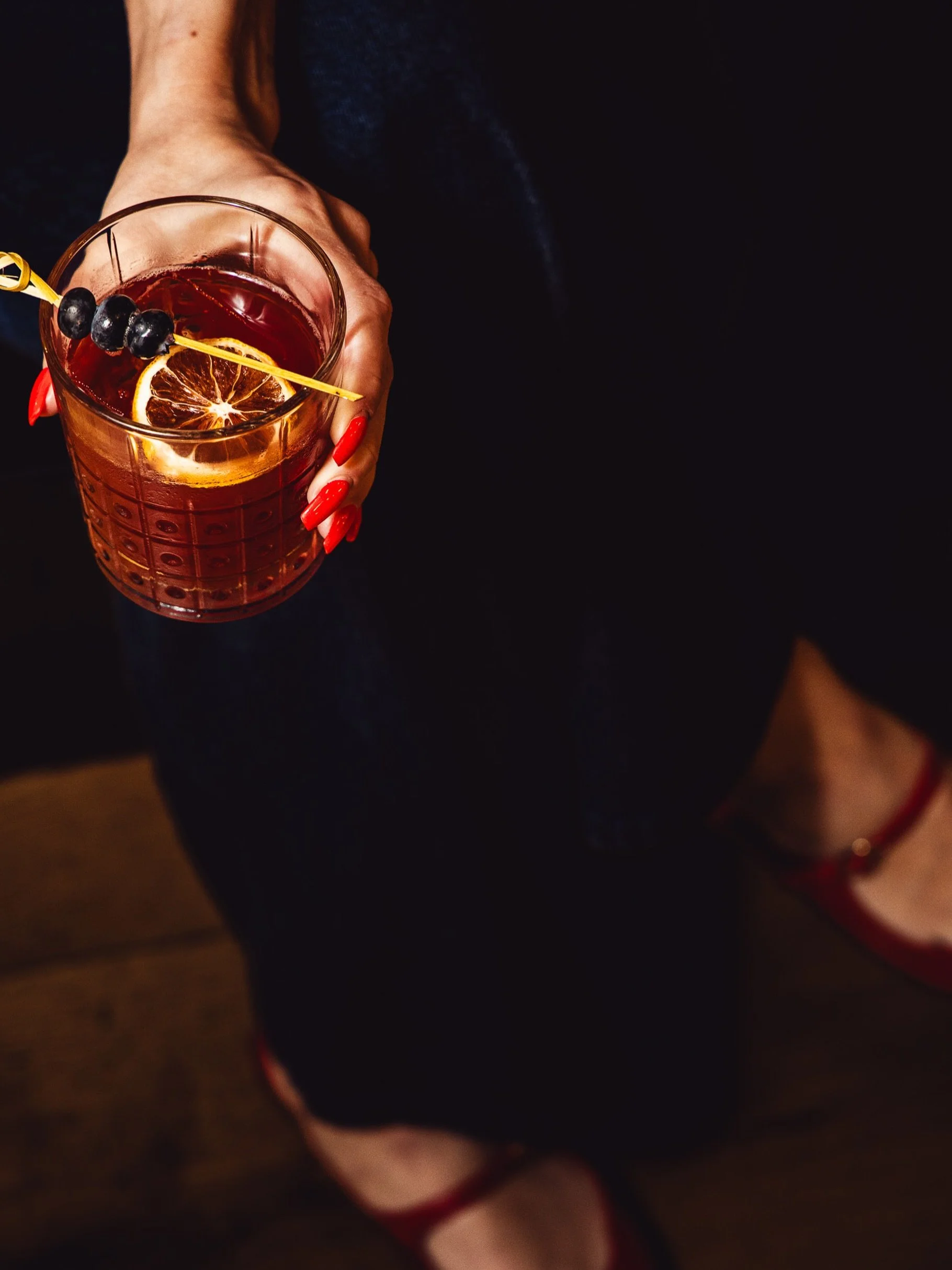 After Hours. 🥃 
bourbon, zucca rabarbaro, blueberry, cardamom, lemon, angostura
