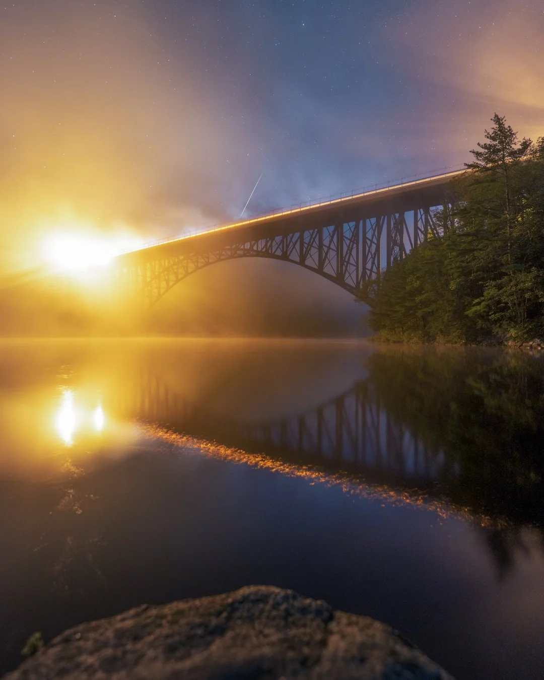 French King Bridge Meteor Shower - Gill, MA