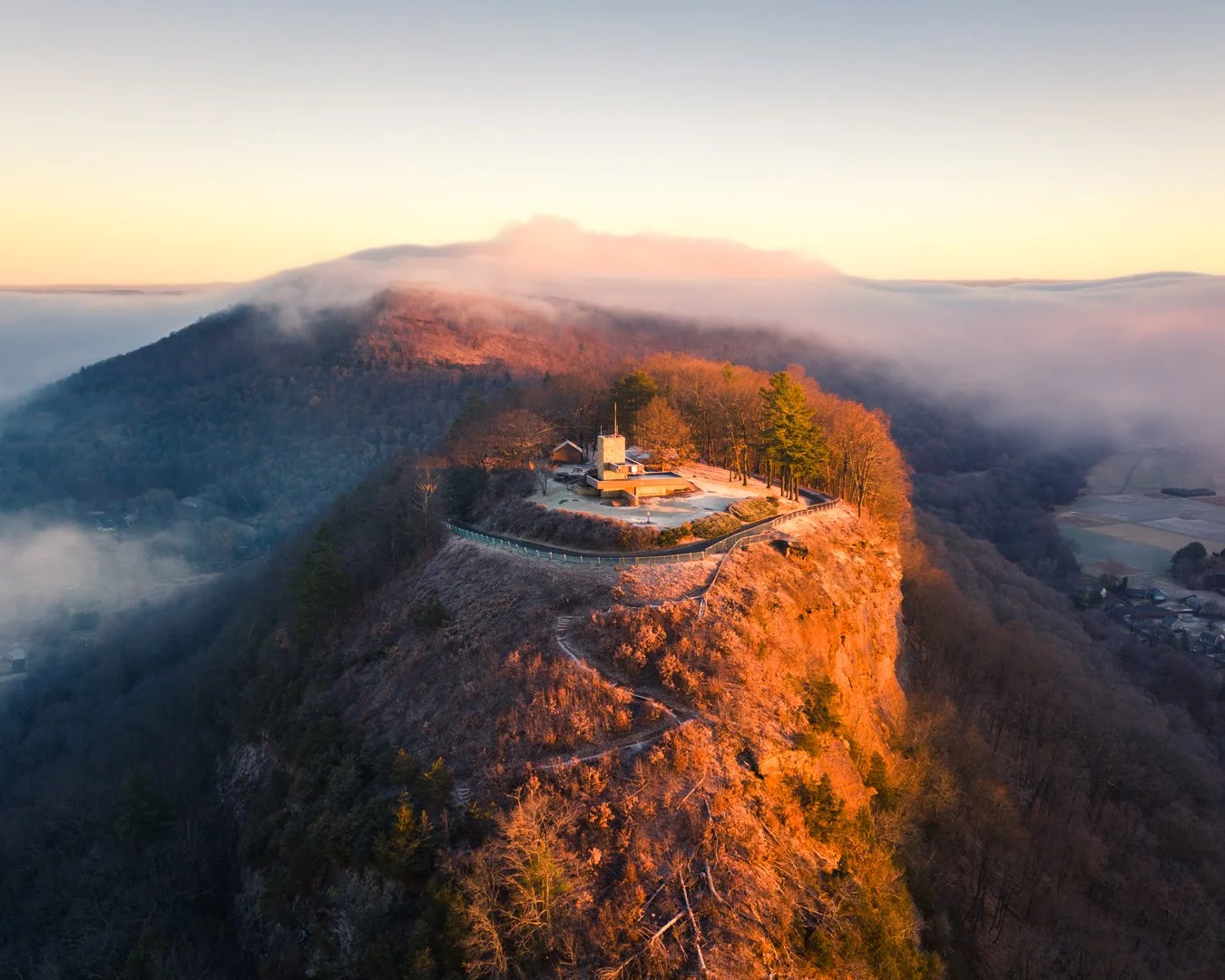 Sunrise and fog at Mount Sugarloaf - South Deerfield, MA