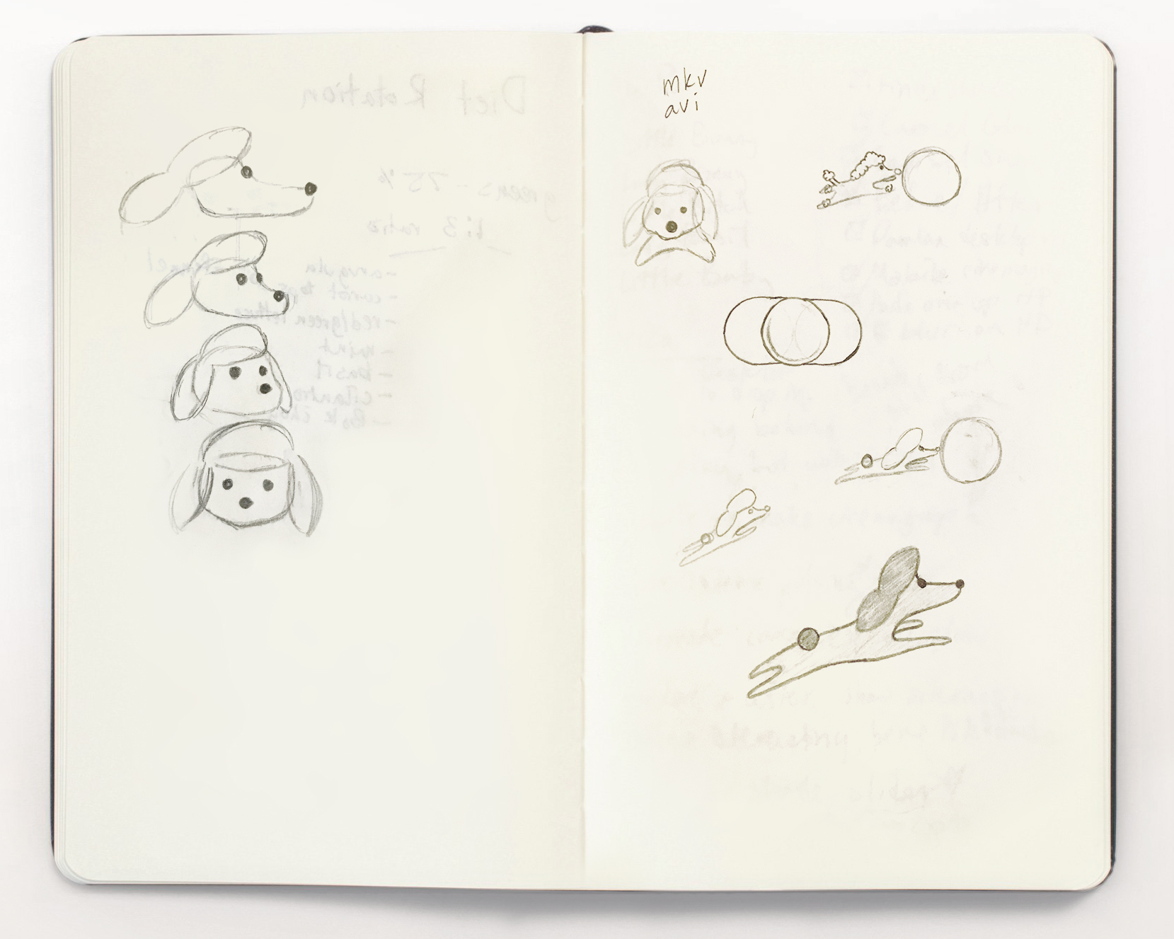These were actually process sketches to one of my UI Experiments, Poodle Switch . I wanted to create a poodle on-off button, using 2D shape layers in After Effects to create a 3D look. Who says poodles can't be part of UI Design?
