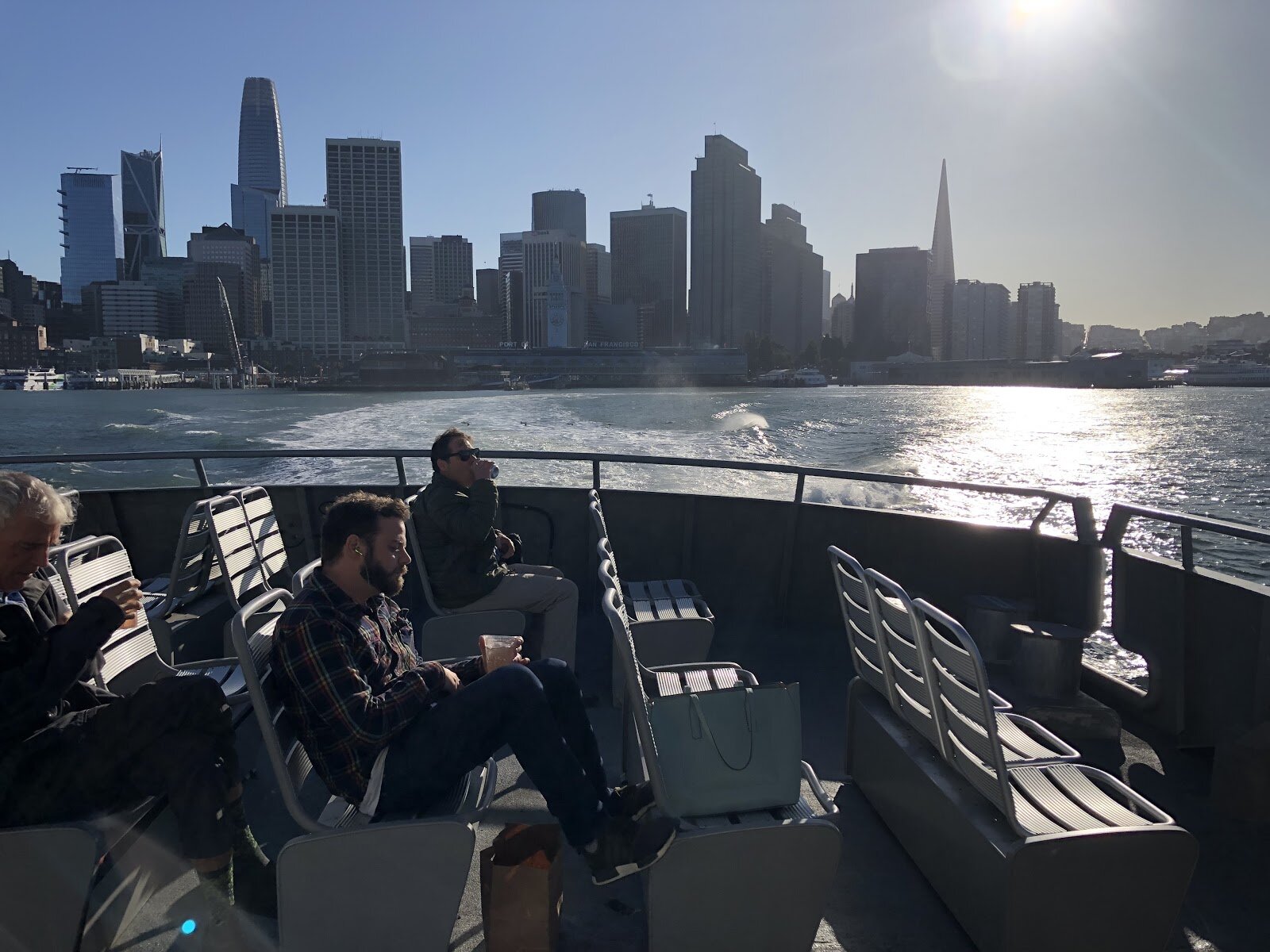 Top deck of SF Ferry