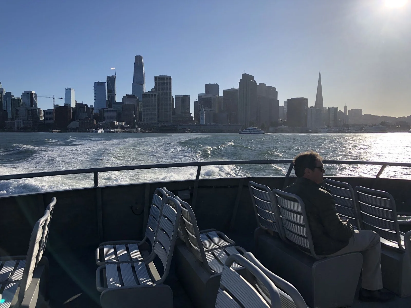 Beautiful view of San Francisco from the ferry