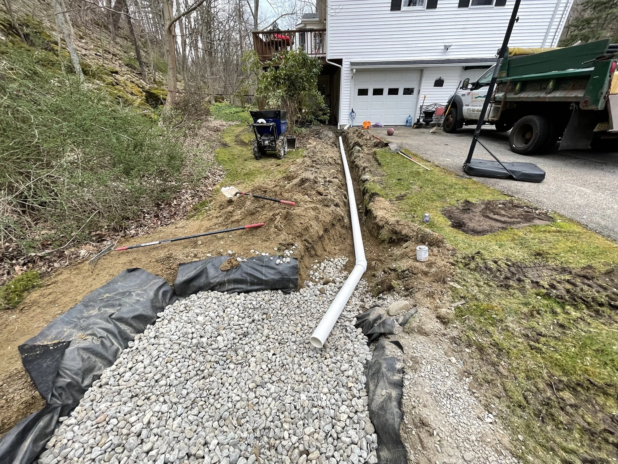 Gutter Drain to Dry Well