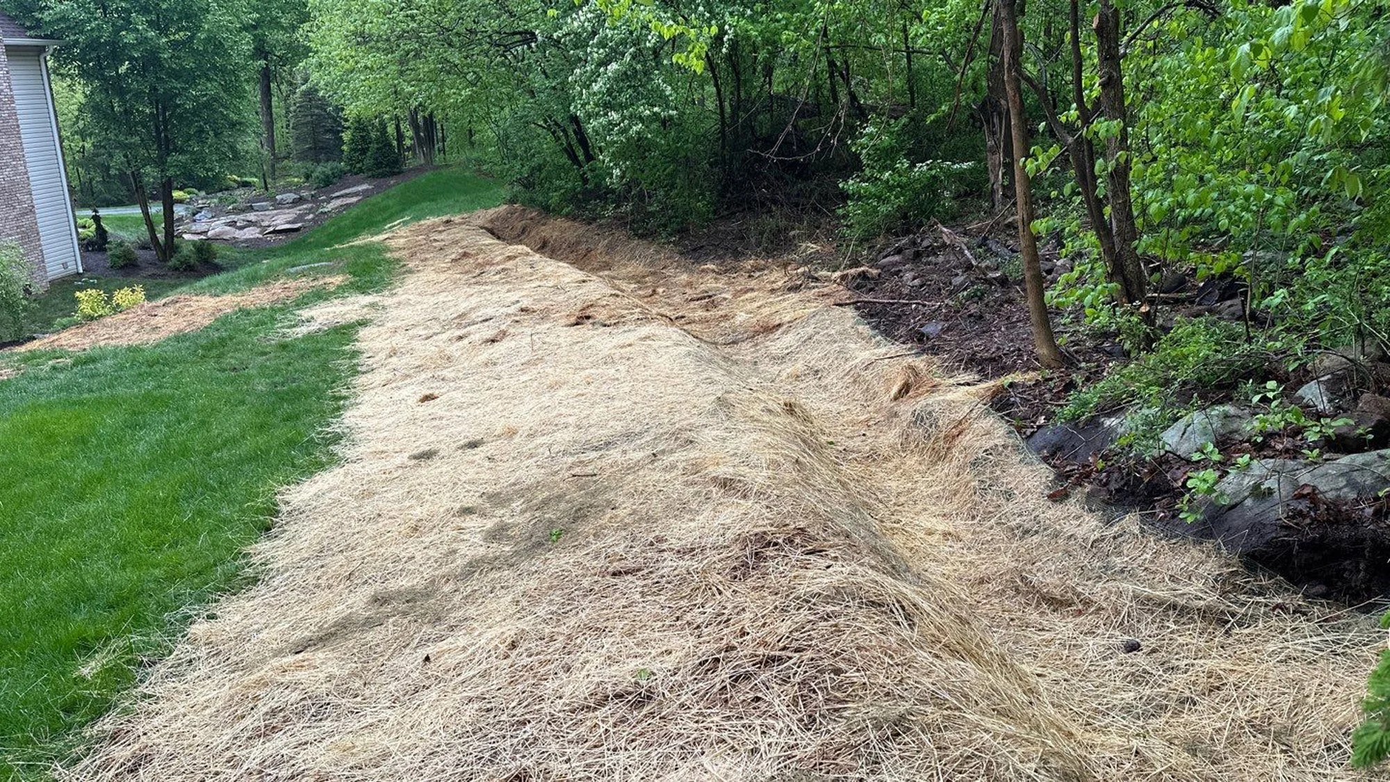 Hillside Drainage Swale Diversion