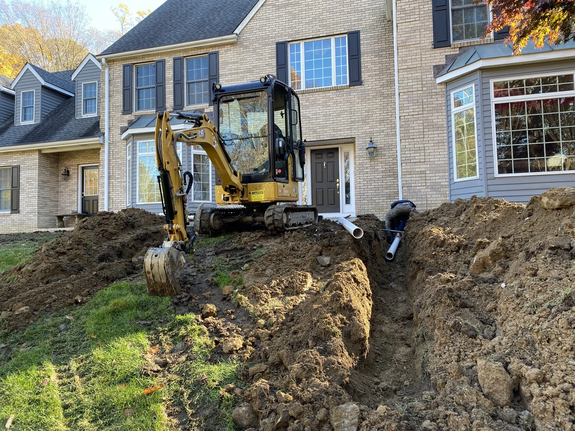 Front Yard Gutter Drain