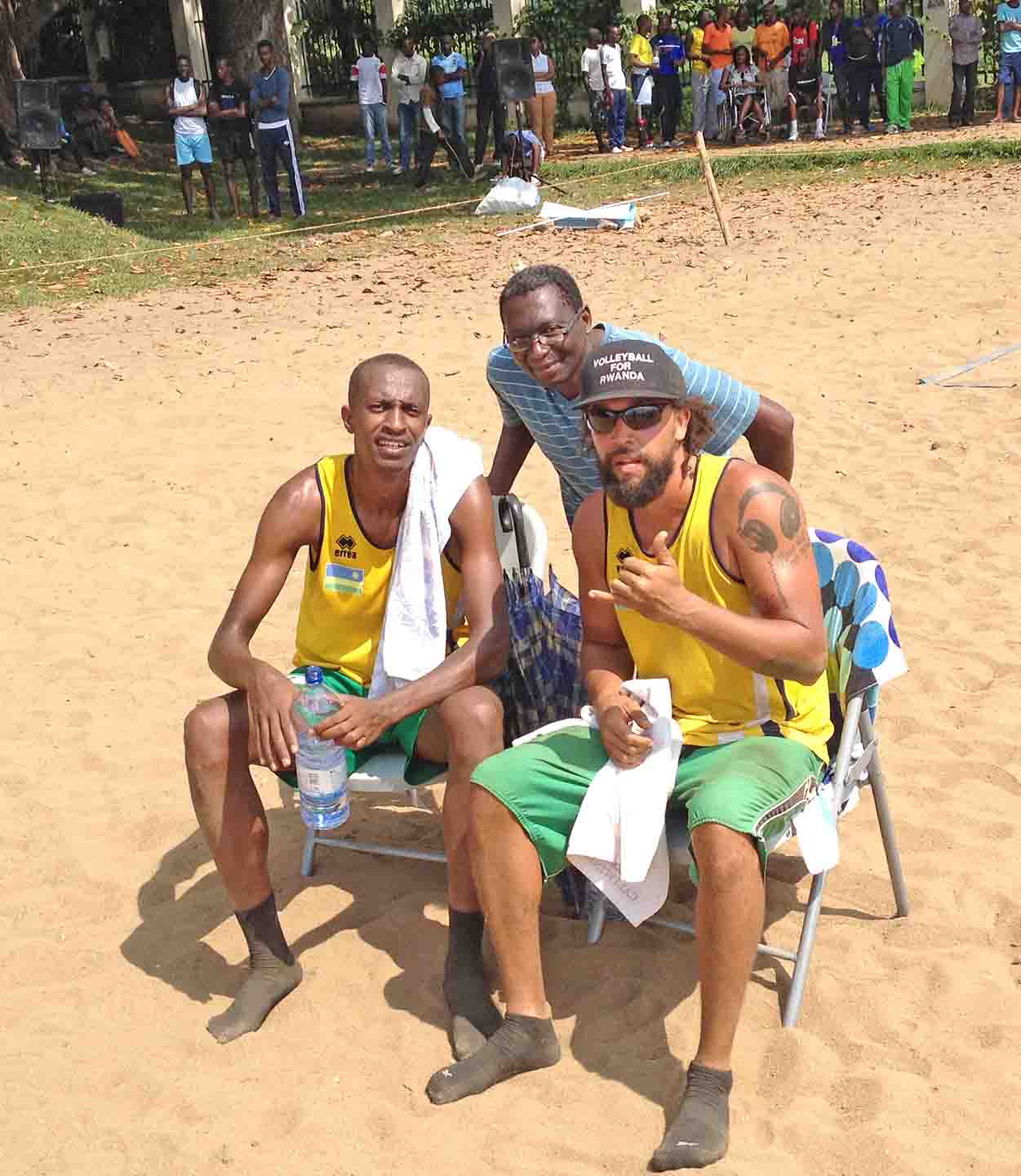 Supporting my son's beach volley ball in Gisenyi - Rwanda.JPG