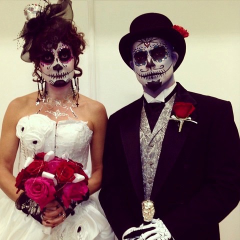 Day of the Dead bride and groom