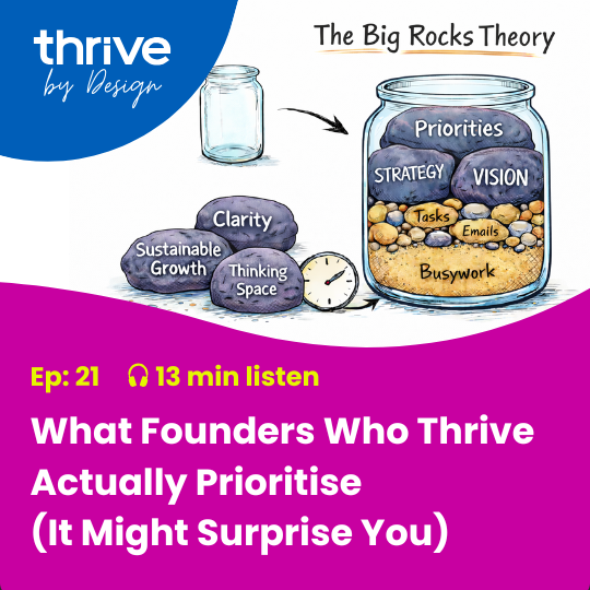 Podcast Ep 21 - What Founders Who Thrive Actually Prioritise