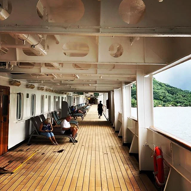 Remembering growing up and being obsessed with ships!!! Did a mile just wandering the decks today. Really lucky to have this experience...filtered thru love.