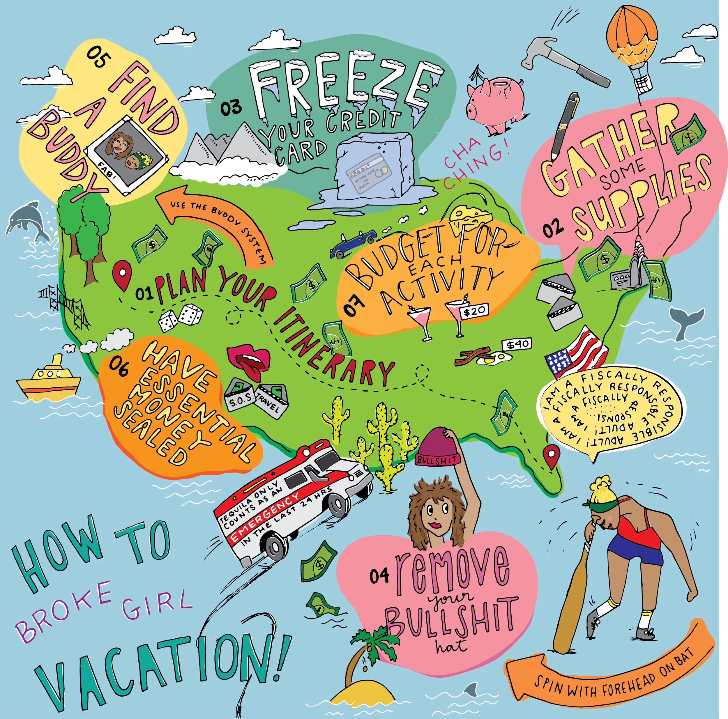 "How To Broke Girl Vacation"