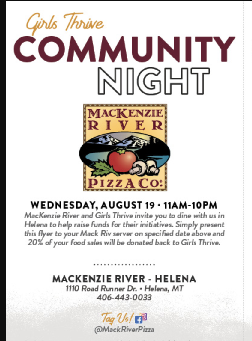 Mackenzie River Pizza Community Night